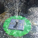 Solar powered floating fountain water pump