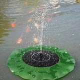 Solar powered floating fountain water pump